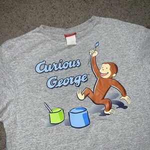 Curious George- Love That Monkey RARE Lic. OOP Grey T-Shirt Medium